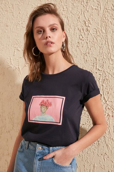 trendyol women's cotton t-shirts brown printed knitted for women basic tshirt twoss20ts0230, White
trendyol women's cotton t-shirts brown printed knitted for women basic tshirt twoss20ts0230, White