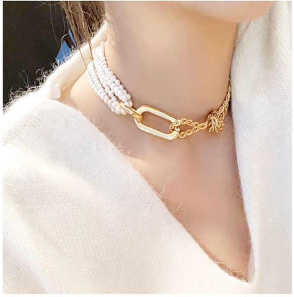 fflacell 2020 retro luxury irregular geometric metal pearl linking necklace clavicle chain for women girls gift party jewelry, Silver
fflacell 2020 retro luxury irregular geometric metal pearl linking necklace clavicle chain for women girls gift party jewelry, Silver
