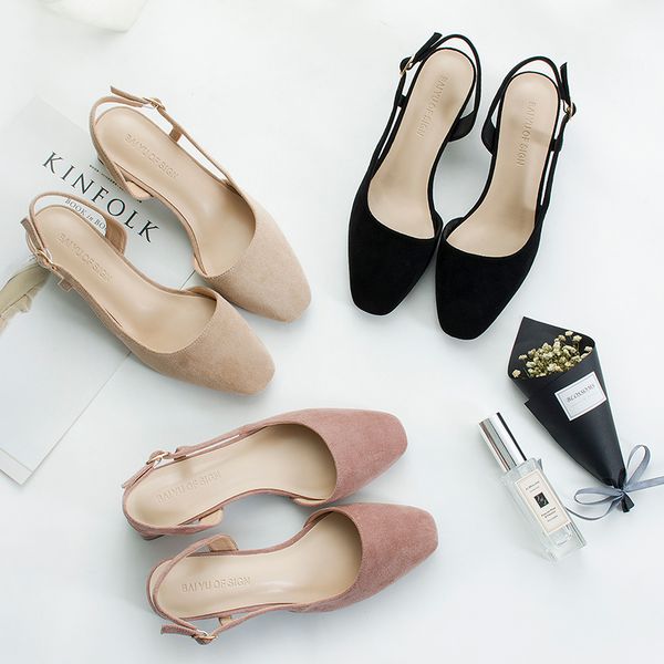 shoes woman spring summer new hight heels sandals 2019 flock square ladies toe ankle straps slingback pumps wedding party shoes, Black
shoes woman spring summer new hight heels sandals 2019 flock square ladies toe ankle straps slingback pumps wedding party shoes, Black