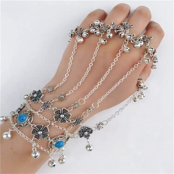 flower vintage bohemian bracelet multilayer tassels bangles chain bracelets finger hand cuff bracelet for women bell bangles, Black
flower vintage bohemian bracelet multilayer tassels bangles chain bracelets finger hand cuff bracelet for women bell bangles, Black