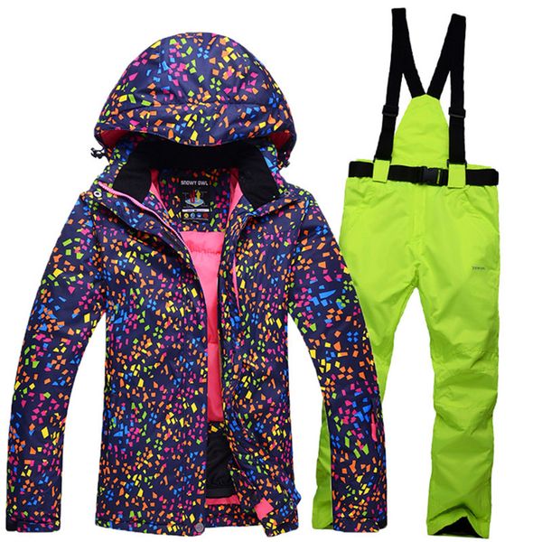 print dot women's ski suits snowboarding suits jacket and pant waterproof windproof coat and trousers winter snow clothing set
print dot women's ski suits snowboarding suits jacket and pant waterproof windproof coat and trousers winter snow clothing set