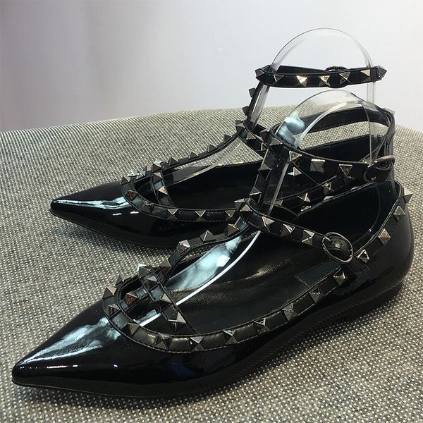 designer pointed toe 2 strap with patent women high heels patent leather rivets sandals woman dress shoes high heel shoe wedding shoe 34-42, Black
designer pointed toe 2 strap with patent women high heels patent leather rivets sandals woman dress shoes high heel shoe wedding shoe 34-42, Black