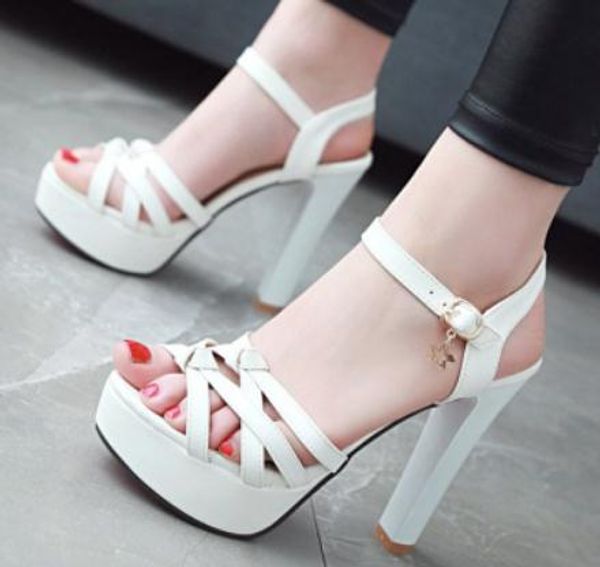 2019 women's sandals in summer with new style high heel coarse heel waterproof table@32, Black
2019 women's sandals in summer with new style high heel coarse heel waterproof table@32, Black