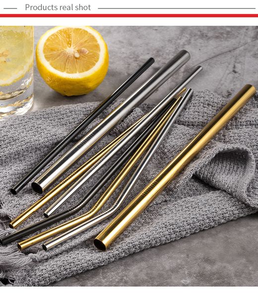 reusable metal drinking straws 304 stainless steel sturdy bent straight straw with cleaning brush valentines day gifts
reusable metal drinking straws 304 stainless steel sturdy bent straight straw with cleaning brush valentines day gifts