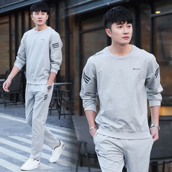 spring and autumn men's wear sports set long sleeve casual sweatshirt crew neck sports clothing trousers men's coat, White;black
spring and autumn men's wear sports set long sleeve casual sweatshirt crew neck sports clothing trousers men's coat, White;black