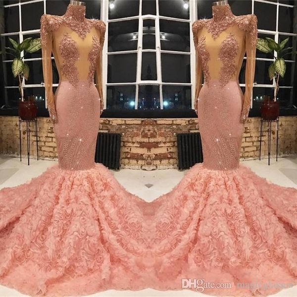 glamorous pink long sleeve 2019 prom dresses mermaid sequins rose flowers evening gowns party dresses wear custom size, Black
glamorous pink long sleeve 2019 prom dresses mermaid sequins rose flowers evening gowns party dresses wear custom size, Black