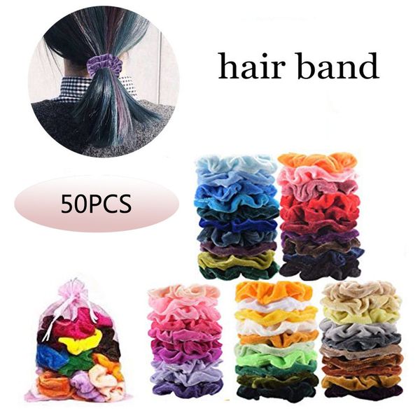 50pcs velvet women's elastic hair ring rubber bands sweet girls hair accessories scruniche ponytail holder headdress headwear, Brown
50pcs velvet women's elastic hair ring rubber bands sweet girls hair accessories scruniche ponytail holder headdress headwear, Brown