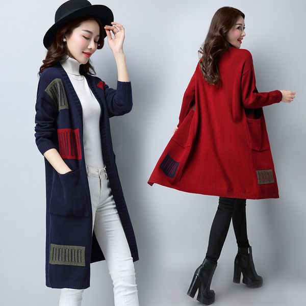 winter jacket coats women fashion plus size cardigans jackets patchwork long sleeve jacket knitted larga jaqueta sweater coat, White;black
winter jacket coats women fashion plus size cardigans jackets patchwork long sleeve jacket knitted larga jaqueta sweater coat, White;black