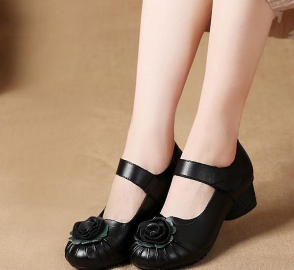 2019 women's shoes in spring and autumn with new style high heel coarse heel round head mother shoes@5067, Black
2019 women's shoes in spring and autumn with new style high heel coarse heel round head mother shoes@5067, Black