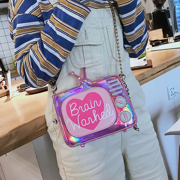 2019 fashion laser bag mini cartoon tv letters design girl's leather shoulder bag ladies crossbody cute glitter purse mn1363
2019 fashion laser bag mini cartoon tv letters design girl's leather shoulder bag ladies crossbody cute glitter purse mn1363