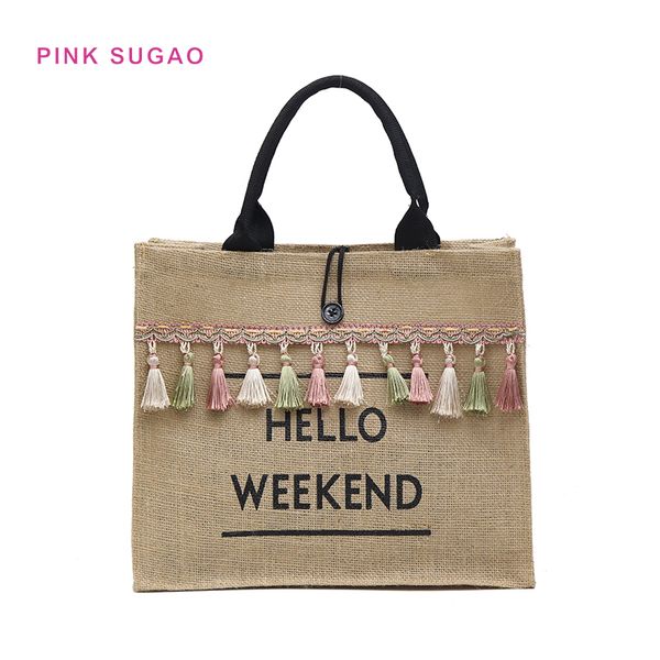 Pink sugao designer handbags purses women tote bags shoulder handbags cotton and linen high quality hot sales bag factory wholesales handbag
Pink sugao designer handbags purses women tote bags shoulder handbags cotton and linen high quality hot sales bag factory wholesales handbag