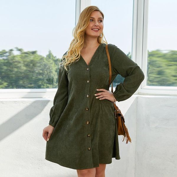 casual dresses elegant plus size office lady work dress a-line v-neck long sleeve button above knee summer women ropa mujer, Black;gray
casual dresses elegant plus size office lady work dress a-line v-neck long sleeve button above knee summer women ropa mujer, Black;gray