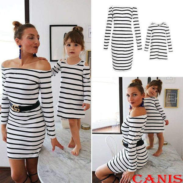 mother&daughter summer cute stripe dress matching women kid girl casual family clothes, Blue
mother&daughter summer cute stripe dress matching women kid girl casual family clothes, Blue