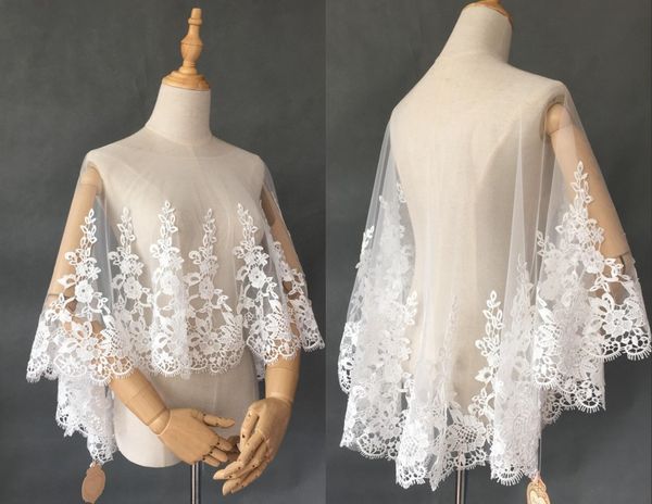 fashion lace wedding bridal wraps shawls bolero poet sleeves tulle applique wrap for wedding dress gowns plus size, White
fashion lace wedding bridal wraps shawls bolero poet sleeves tulle applique wrap for wedding dress gowns plus size, White
