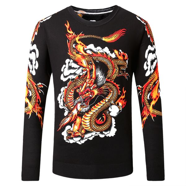 2018 autumn winter men dragon trends cashmere sweaters men knitwear long sleeve sweaters soft casual slim fit pullover male, White;black
2018 autumn winter men dragon trends cashmere sweaters men knitwear long sleeve sweaters soft casual slim fit pullover male, White;black