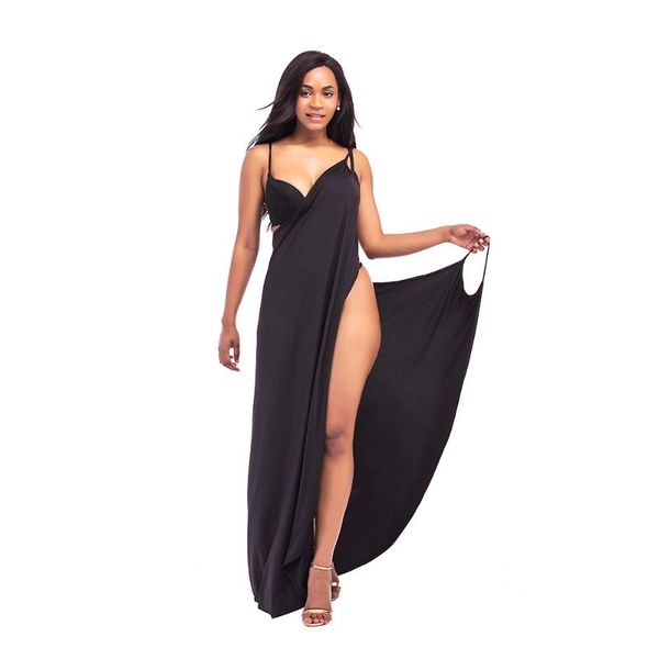 women's dress solid color sleeveless v-neck spaghetti strap beach dress maxi dresses bandage loose vestidos, Black;gray
women's dress solid color sleeveless v-neck spaghetti strap beach dress maxi dresses bandage loose vestidos, Black;gray