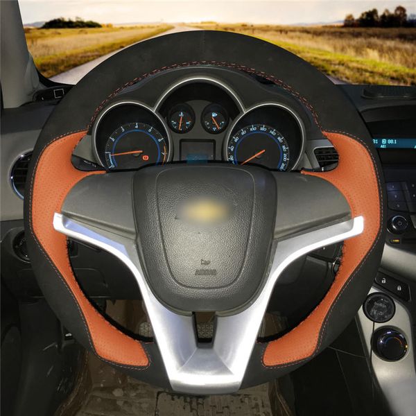 black suede orange perforated leather anti-slip customized car steering wheel cover for chevrolet cruze / aveo 2011-2014
black suede orange perforated leather anti-slip customized car steering wheel cover for chevrolet cruze / aveo 2011-2014