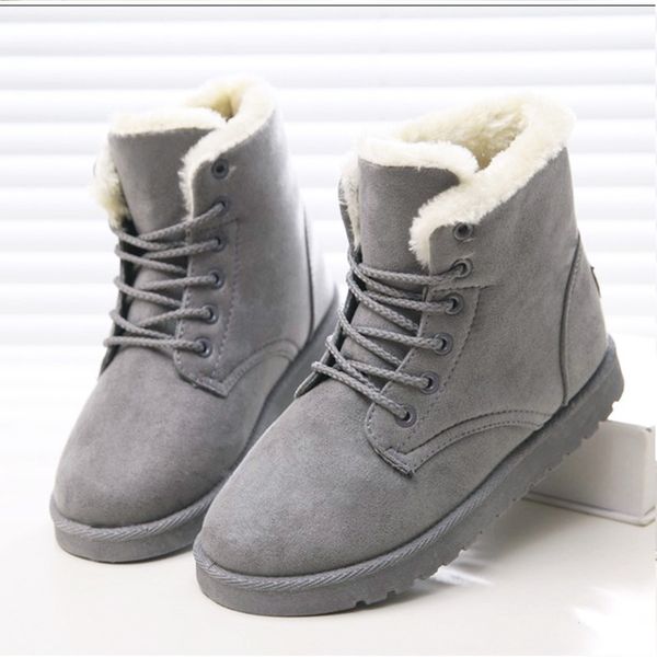 lace-up ladies shoes women ankle boots heels solid warm plush ankle boots female 2019 winter snow women shoes botas mujer, Black
lace-up ladies shoes women ankle boots heels solid warm plush ankle boots female 2019 winter snow women shoes botas mujer, Black