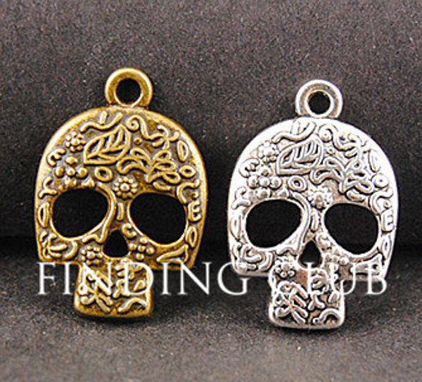 30 pcs pendants jewelry craft diy antique metal alloy 2 colors skull face charm 24x16mm a804/a805, Bronze;silver
30 pcs pendants jewelry craft diy antique metal alloy 2 colors skull face charm 24x16mm a804/a805, Bronze;silver