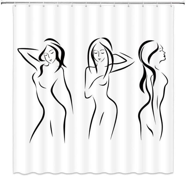 portrait shower curtain female stick figure art bathroom shower curtain polyester waterproof fabric with hook
portrait shower curtain female stick figure art bathroom shower curtain polyester waterproof fabric with hook