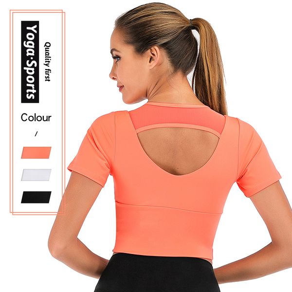 women gym shirts backless yoga crop black fitness clothes slim women running sport t-shirts workout dx2418, White;red
women gym shirts backless yoga crop black fitness clothes slim women running sport t-shirts workout dx2418, White;red