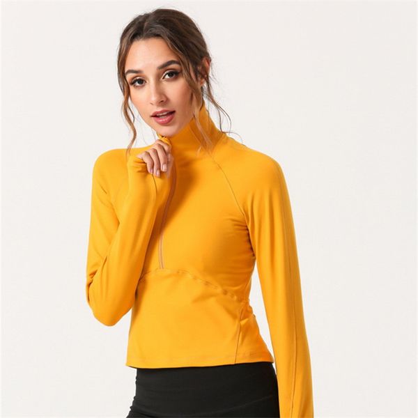 2020 spring new half zipper women's sports shirt t-shirt yoga clothes jacket open back long sleeve fitness jacket women, White;red
2020 spring new half zipper women's sports shirt t-shirt yoga clothes jacket open back long sleeve fitness jacket women, White;red
