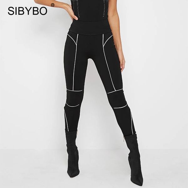 women's leggings sibybo reflective striped elasticy women summer high waist bodycon trousers female push up sporty fitness pencil pants, Black
women's leggings sibybo reflective striped elasticy women summer high waist bodycon trousers female push up sporty fitness pencil pants, Black