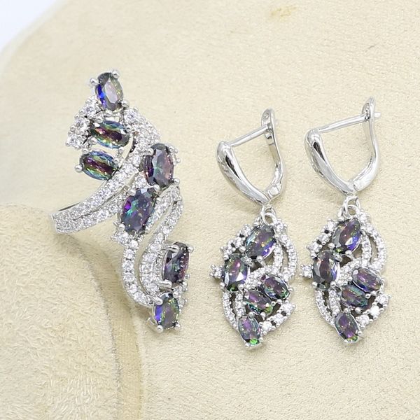 925 silver jewelry set for women multicolor rainbow zirocnia earrings necklace pendant ring gift box, Slivery;golden
925 silver jewelry set for women multicolor rainbow zirocnia earrings necklace pendant ring gift box, Slivery;golden