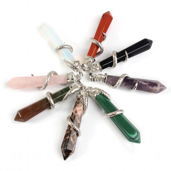 kraft-beads silver plated amethysts rose pink quartz opalite opal stone hexagon prism wrapped snake pendant charm jewelry
kraft-beads silver plated amethysts rose pink quartz opalite opal stone hexagon prism wrapped snake pendant charm jewelry