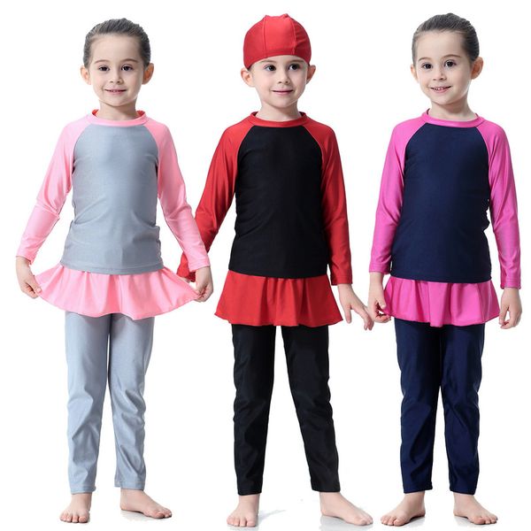 new muslim huis modest children's swimwear bikini 2018 falbala girls swimwear kids long sleeve biquini infantil girl swimsuit
new muslim huis modest children's swimwear bikini 2018 falbala girls swimwear kids long sleeve biquini infantil girl swimsuit
