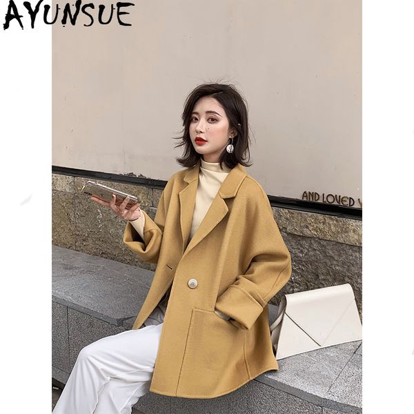 ayunsue double side 100% wool coat 2019 winter jacket women woolen coats and jackets women korean outwear abrigo mujer my3833, Black
ayunsue double side 100% wool coat 2019 winter jacket women woolen coats and jackets women korean outwear abrigo mujer my3833, Black