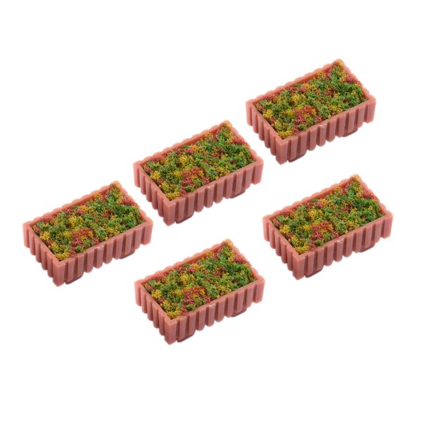 5 Pieces Plastic Plants Miniature Landscape For Fairy Garden Dollhouse Decoration