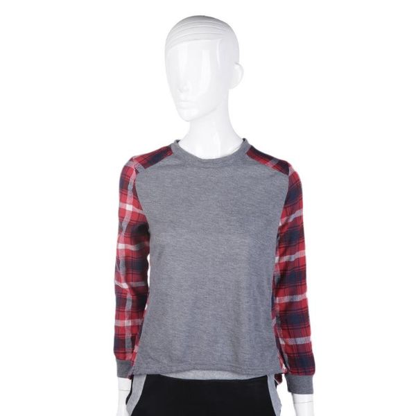 women plaid patchwork tshirt spring loose casual stitching color long sleeve pullover female sweatshirt femme o-neck blusa, Red
women plaid patchwork tshirt spring loose casual stitching color long sleeve pullover female sweatshirt femme o-neck blusa, Red