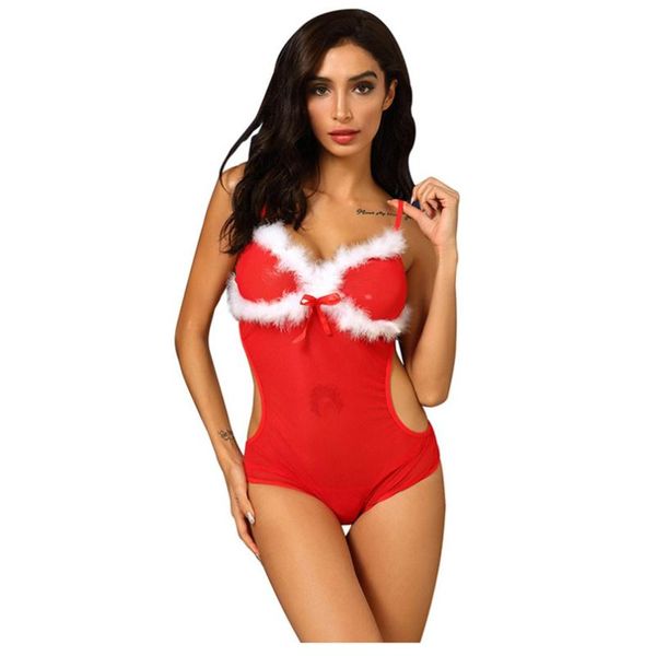 women red christmas hollow lingerie fashion soft pajamas underwear for ladies new year outfits 30n08, Red;black
women red christmas hollow lingerie fashion soft pajamas underwear for ladies new year outfits 30n08, Red;black