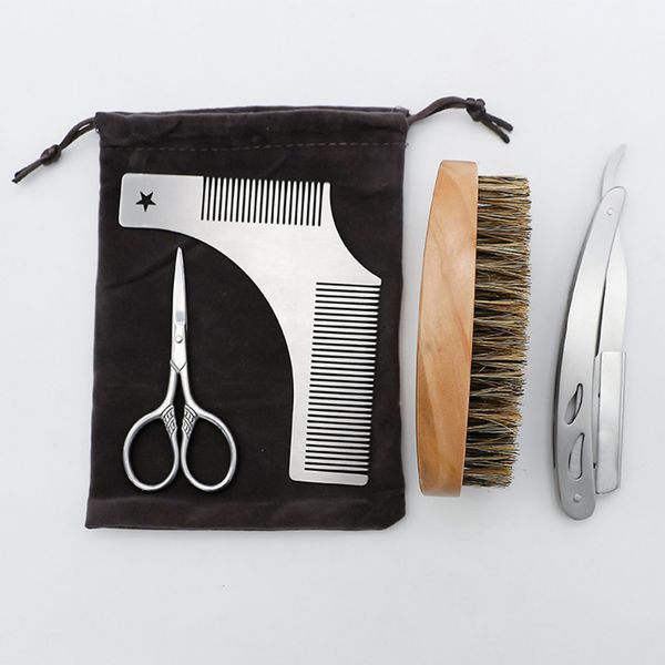brand new 4 pcs/set two sided comb mini scissors oval beard brush razor beard care sets for men shaving mustache hair 2019, Silver
brand new 4 pcs/set two sided comb mini scissors oval beard brush razor beard care sets for men shaving mustache hair 2019, Silver
