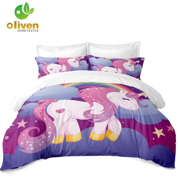 3/2pcs unicorn bedding set dreamlike purple duvet cover set kids cartoon bed cover king pillowcase girls bedclothes d49
3/2pcs unicorn bedding set dreamlike purple duvet cover set kids cartoon bed cover king pillowcase girls bedclothes d49