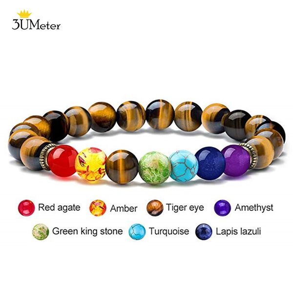 8mm tiger eye beads bracelet natural stone 7 chakra bracelets yoga balance beads buddha prayer elastic bracelet for men women, Black
8mm tiger eye beads bracelet natural stone 7 chakra bracelets yoga balance beads buddha prayer elastic bracelet for men women, Black