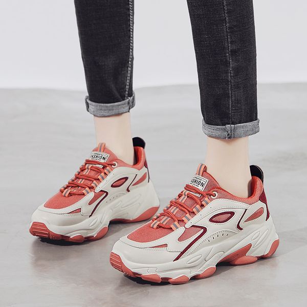 women casual shoes breathable mesh dad platform chunky sneakers harajuku flat thick sole wedge walking shoes light 35-40 size, Black
women casual shoes breathable mesh dad platform chunky sneakers harajuku flat thick sole wedge walking shoes light 35-40 size, Black