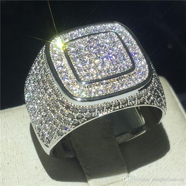 Vecalon Luxury Big Male ring 925 Sterling Silver Pave setting 5A Cz Party Wedding band rings For men Rock Hiphop Jewelry
Vecalon Luxury Big Male ring 925 Sterling Silver Pave setting 5A Cz Party Wedding band rings For men Rock Hiphop Jewelry