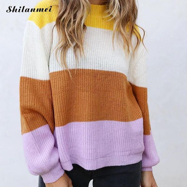 plus size striped women sweater winter long sleeve knitted pullover 2019 autumn causal loose streeetwear jumper pull femme, White;black
plus size striped women sweater winter long sleeve knitted pullover 2019 autumn causal loose streeetwear jumper pull femme, White;black