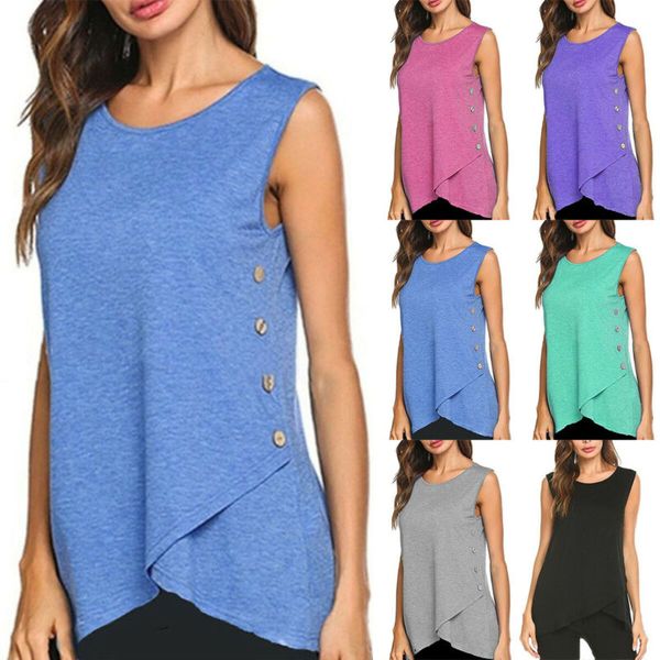 womens asymmetric tank sleeveless casual loose vest t shirt blouse plus size, White
womens asymmetric tank sleeveless casual loose vest t shirt blouse plus size, White