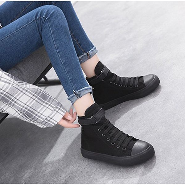 women canvas flats fashion white casual shoes ladies lace up hook loop sneaker autumn 2020 female comfortable footwear, Black
women canvas flats fashion white casual shoes ladies lace up hook loop sneaker autumn 2020 female comfortable footwear, Black