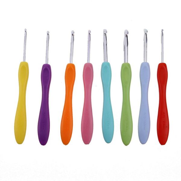 soft handle 8pcs colorful aluminium crochet hooks knitting needls set, Black
soft handle 8pcs colorful aluminium crochet hooks knitting needls set, Black