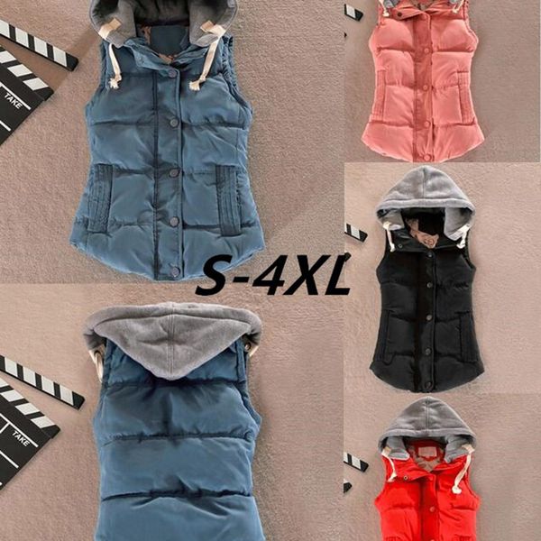gilet veste women vest female warm sleeveless jacket cotton solid hooded vest for women s-4xl, Black;white
gilet veste women vest female warm sleeveless jacket cotton solid hooded vest for women s-4xl, Black;white