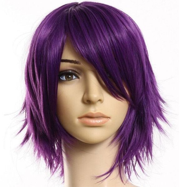 32cm bob short straight purple wig lolita cosplay hair wig synthetic fiber, Black
32cm bob short straight purple wig lolita cosplay hair wig synthetic fiber, Black