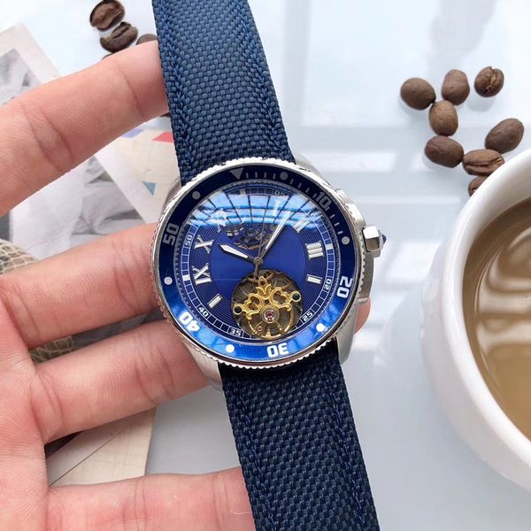 new edition automatic movement carti men watch glass back blue dial nylon band male clock montre homme, Slivery;brown
new edition automatic movement carti men watch glass back blue dial nylon band male clock montre homme, Slivery;brown