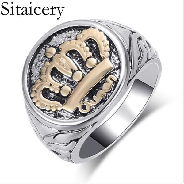 sitaicery imperial crown ring for men classic male stainless steel ring quality titanium engagement fashion accessories, Slivery;golden
sitaicery imperial crown ring for men classic male stainless steel ring quality titanium engagement fashion accessories, Slivery;golden
