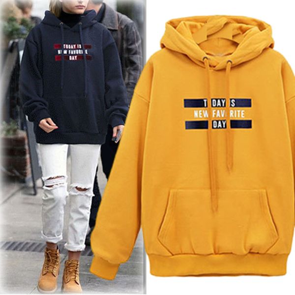 women's fashion winter solid color sweet hooded sweater female hoodies warm plush pullover with pocket drawstring outdoor casual loose, Black
women's fashion winter solid color sweet hooded sweater female hoodies warm plush pullover with pocket drawstring outdoor casual loose, Black