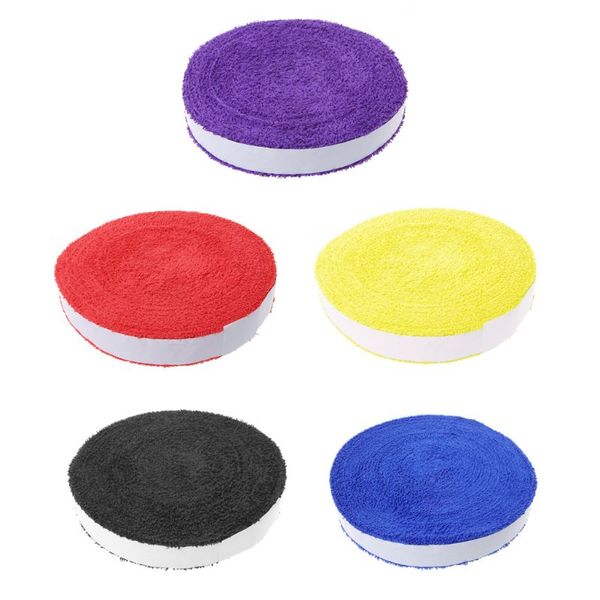 1 reel 10m towel glue grip badminton tennis racket overgrips non-slip sweat band grip tape, Yellow;black
1 reel 10m towel glue grip badminton tennis racket overgrips non-slip sweat band grip tape, Yellow;black