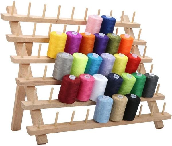 60 spools sewing tool thread rack wood organizer foldable thread stand rack holds organizer wall mount sewing storage holder, Black
60 spools sewing tool thread rack wood organizer foldable thread stand rack holds organizer wall mount sewing storage holder, Black